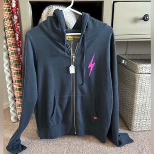 Aviator Nation bolt zip hoodie